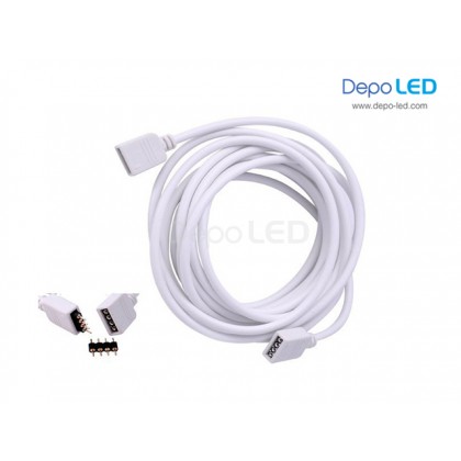RGB LED 4 PIN MALE to MALE M/M Extension Cable x 5m