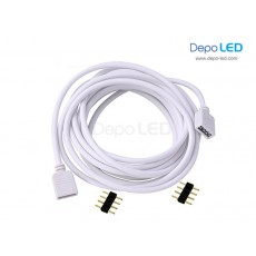 RGB LED 4 PIN MALE to MALE M/M Extension Cable x 2.5m