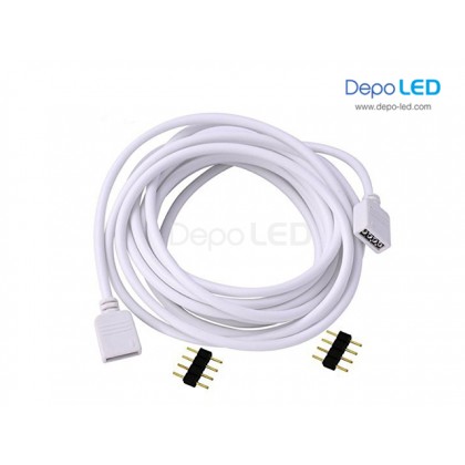 RGB LED 4 PIN MALE to MALE M/M Extension Cable x 2.5m