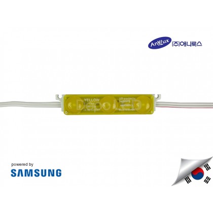 LED Module SAMSUNG YELLOW ANX 3 mata SMD 2835 | 12V IP68 Waterproof (KOREA)