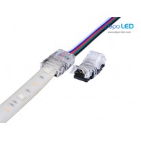 5050 RGB LED Strip to Wire IP65 Waterproof Connector | 10mm 4 PIN