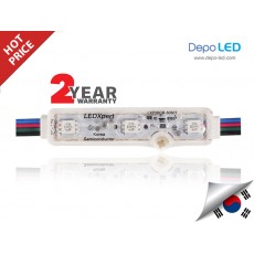 LED Modul RGB LEDXpert Korea 3 mata SMD 5050 | 12V IP68 Waterproof + Lensa