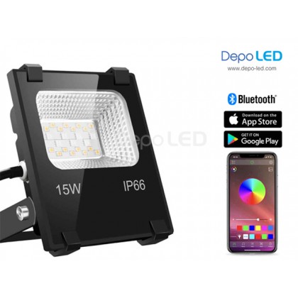 Bluetooth RGB-WW Floodlight LED 15Watt | Group Control