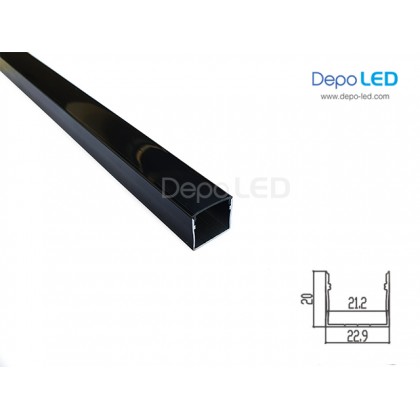 Housing LED OUTBOW ALL BLACK 209 | 1m