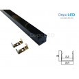 Housing LED OUTBOW ALL BLACK 209 | 1m