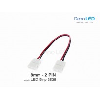 3528 LED Strip CLIP to CLIP Flexible Connector | 8mm 2 PIN