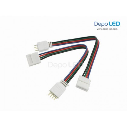 4 PIN RGB LED CLIP to MALE Flexible Connector
