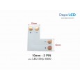 5050 LED Strip Connector PCB Bentuk L | 10mm 2 PIN