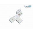 5050 LED Strip Connector PCB Bentuk T | 10mm 2 PIN