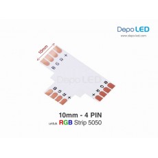 5050 RGB LED Strip Connector PCB T Cabang Tiga | 10mm 4 PIN