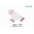 5050 RGB LED Strip Connector PCB Cabang Tiga | 10mm 4 PIN